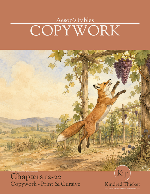 Aesop's Fables Fables 12-22 Copywork cover