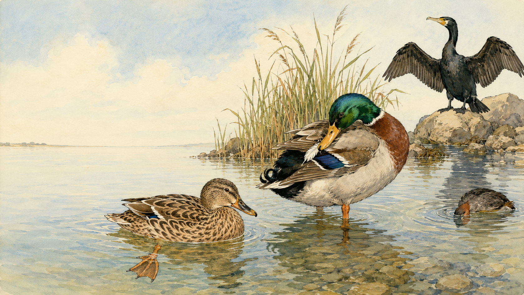 Illustration for Birds of the Air Chapter 14, Web-Footed Birds