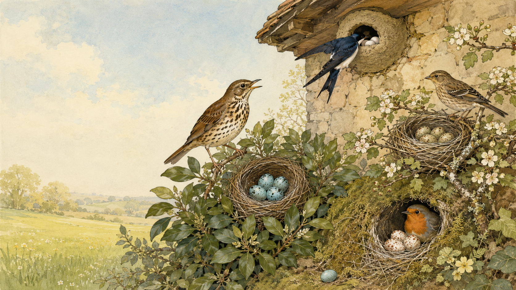 Illustration for Birds of the Air Chapter 4, Birds’ Eggs