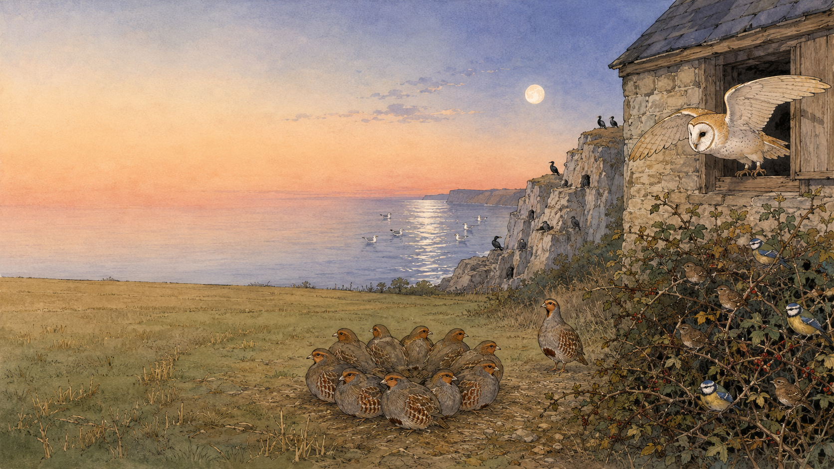 Illustration for Birds of the Air Chapter 7, Where Do Birds Sleep?