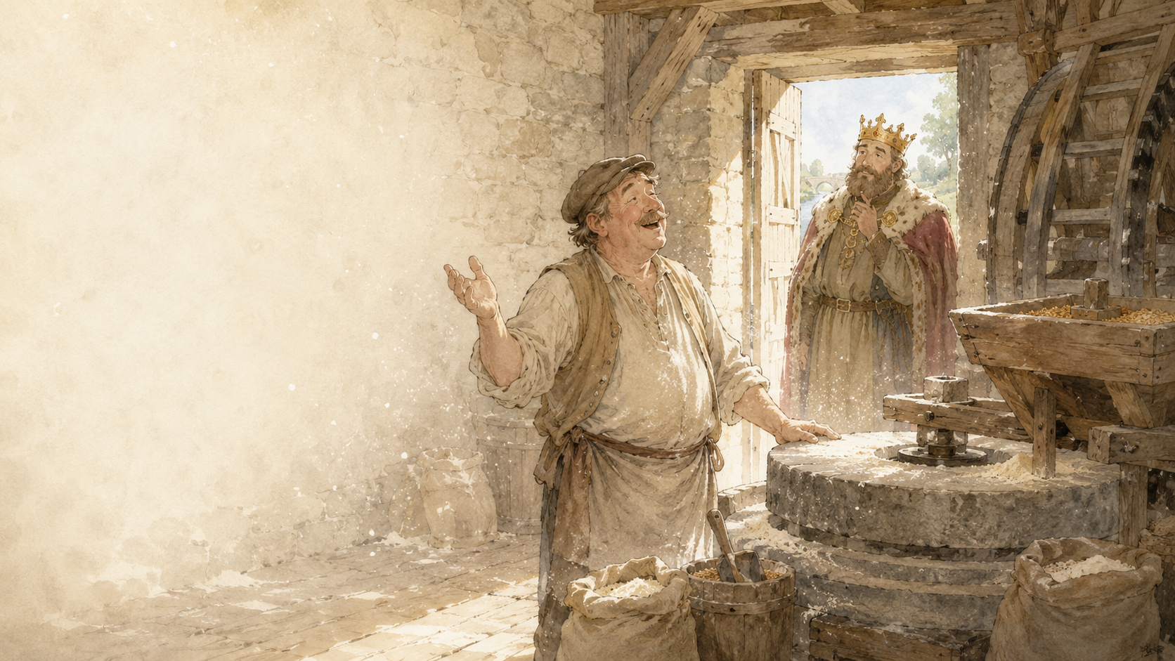 Illustration for Fifty Famous Stories Retold Chapter 12, The Miller of the Dee