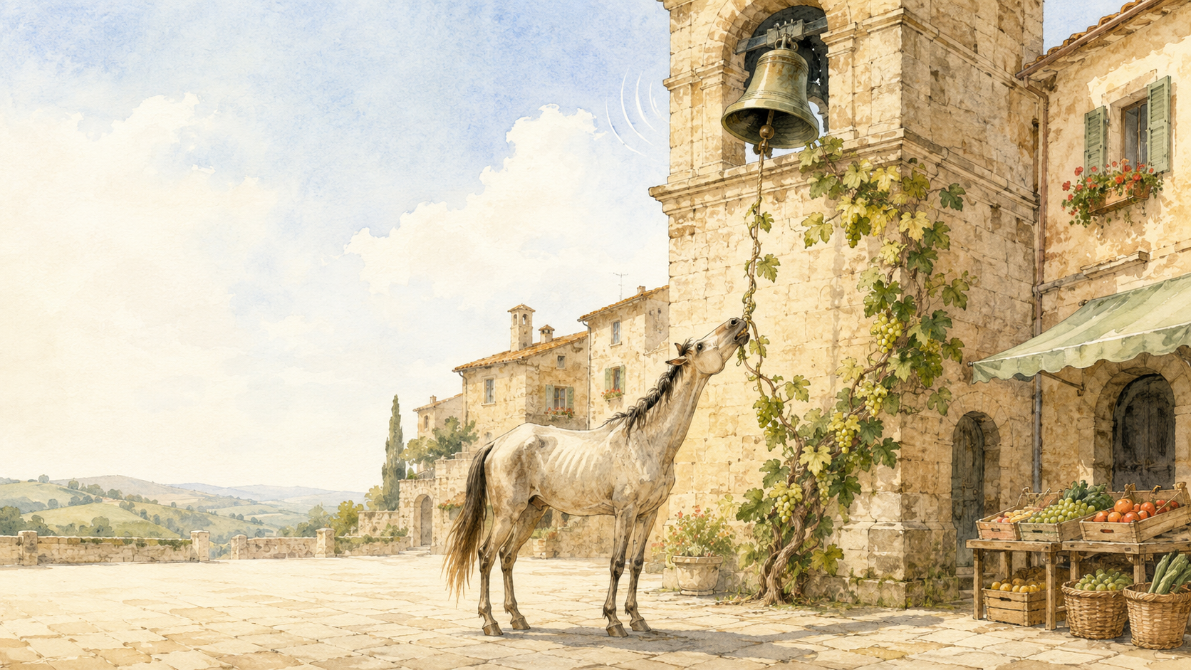 Illustration for Fifty Famous Stories Retold Chapter 22, The Bell of Atri