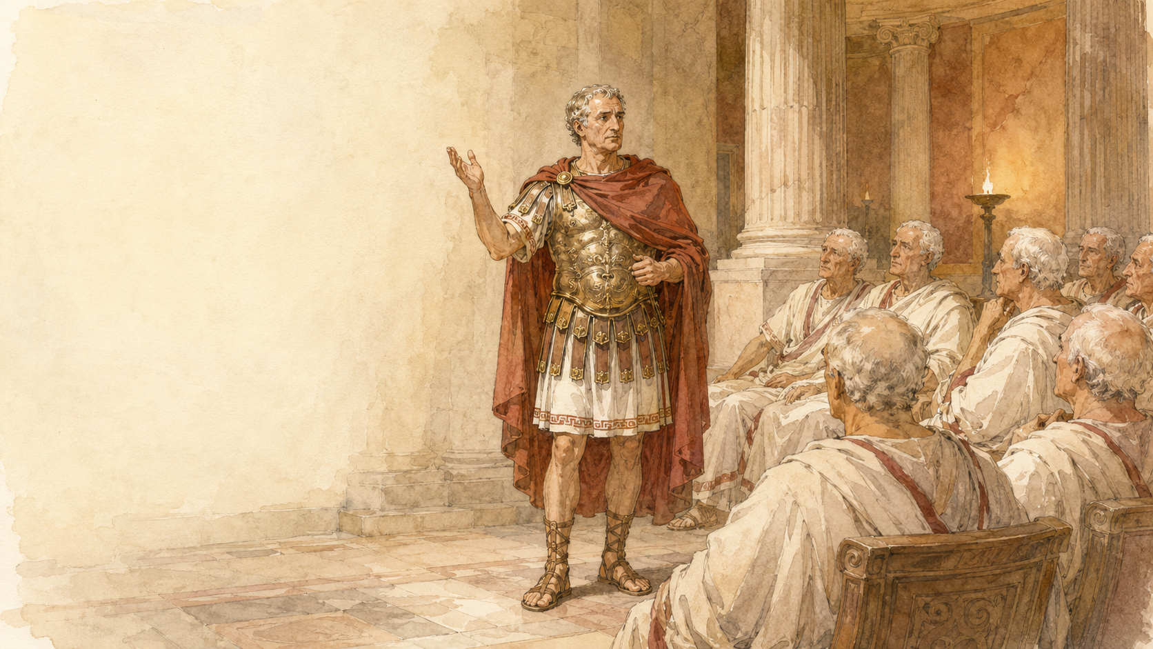 Illustration for Fifty Famous Stories Retold Chapter 25, The Story of Regulus