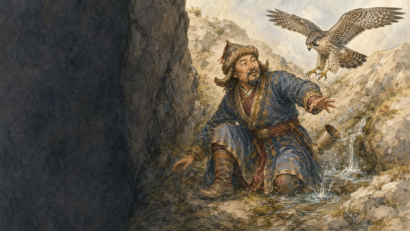 Illustration for Fifty Famous Stories Retold Chapter 38, The King and His Hawk