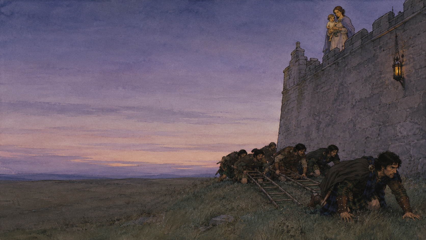 Illustration for Fifty Famous Stories Retold Chapter 9, The Black Douglas