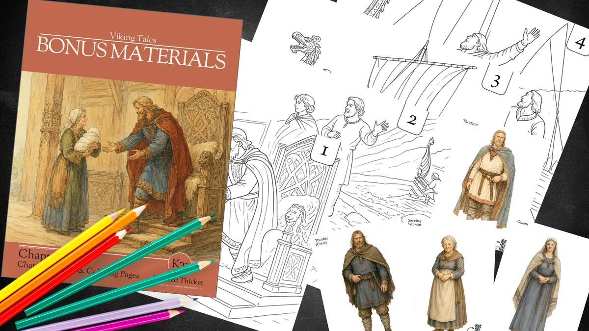 Viking Tales · Chapters 1–15 · Cards & Coloring Pages