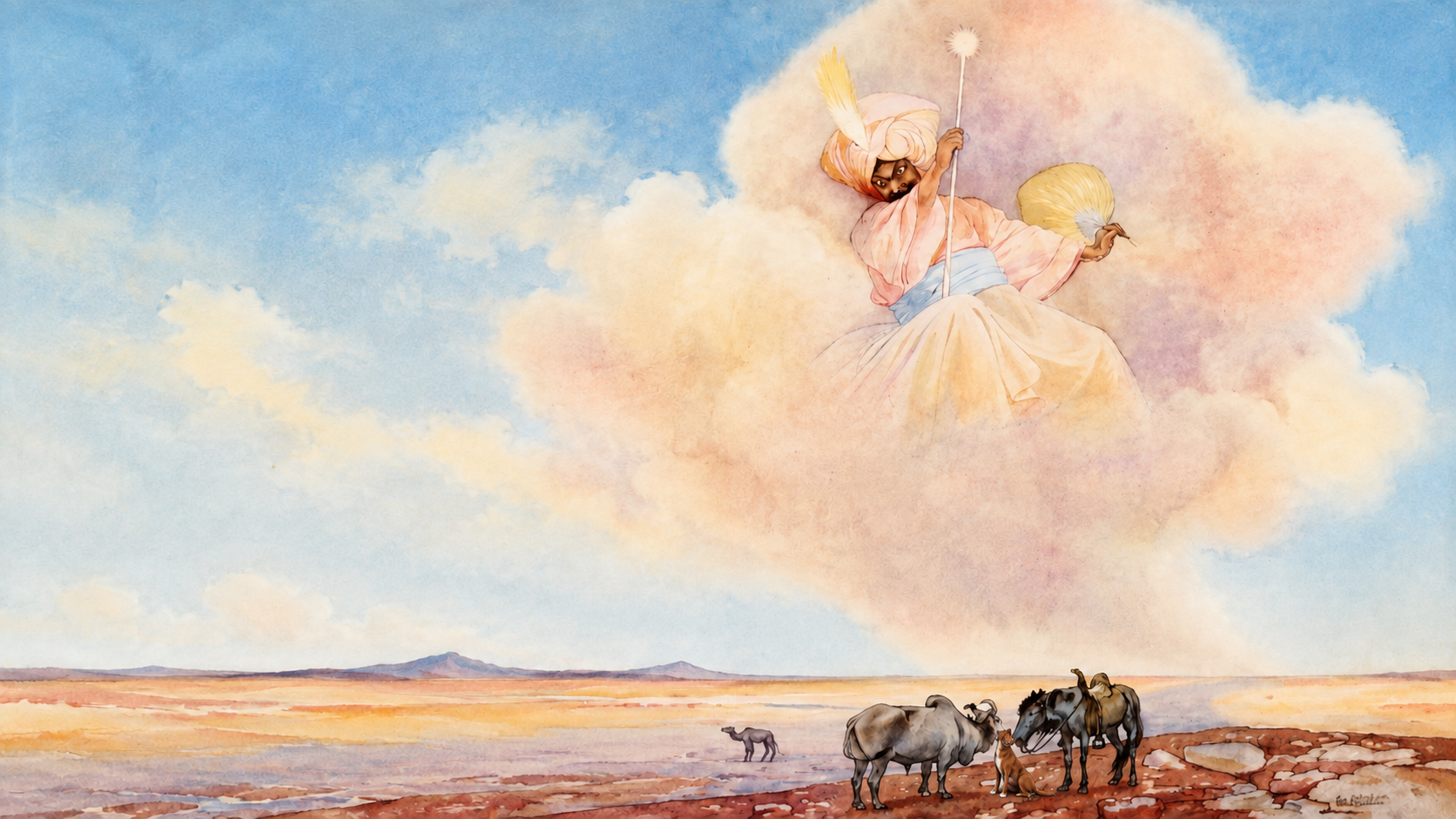 Illustration for Just So Stories Chapter 2, How the Camel Got His Hump