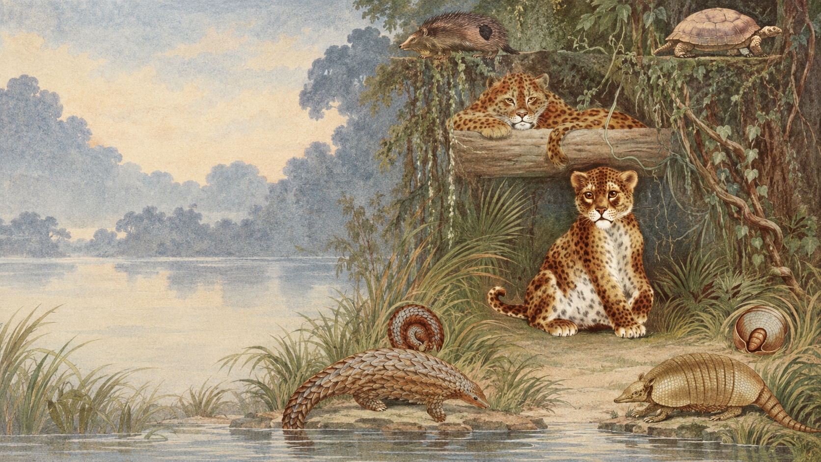 Illustration for Just So Stories Chapter 7, The Beginning of the Armadillos
