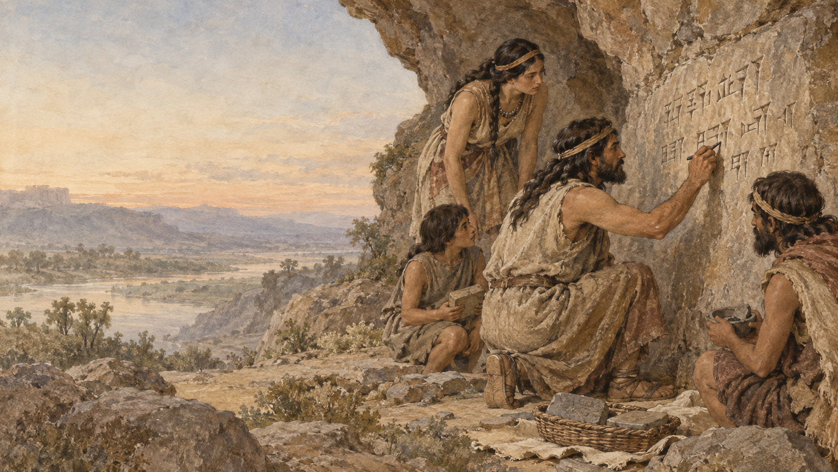 Illustration for Just So Stories Chapter 8, How the First Letter Was Written