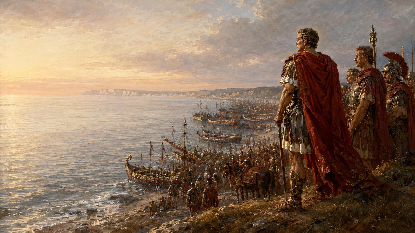Illustration for Our Island Story Chapter 2, The Coming of the Romans