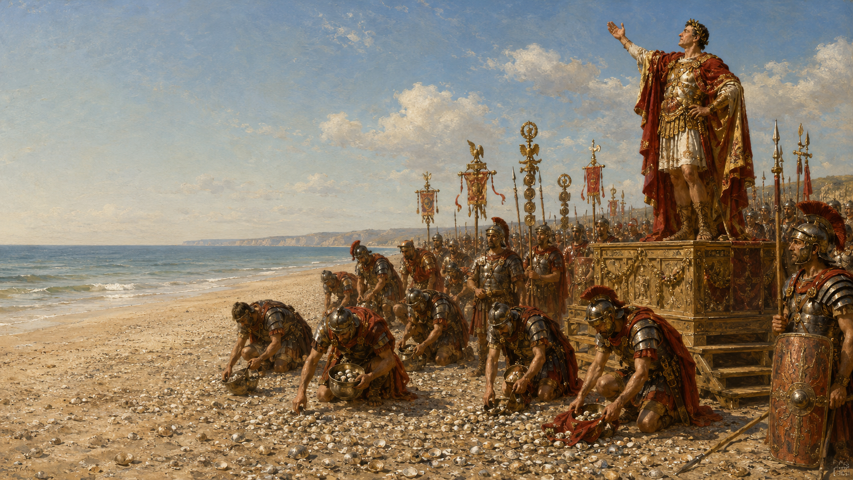 Illustration for Our Island Story Chapter 4, Caligula Conquers Britain