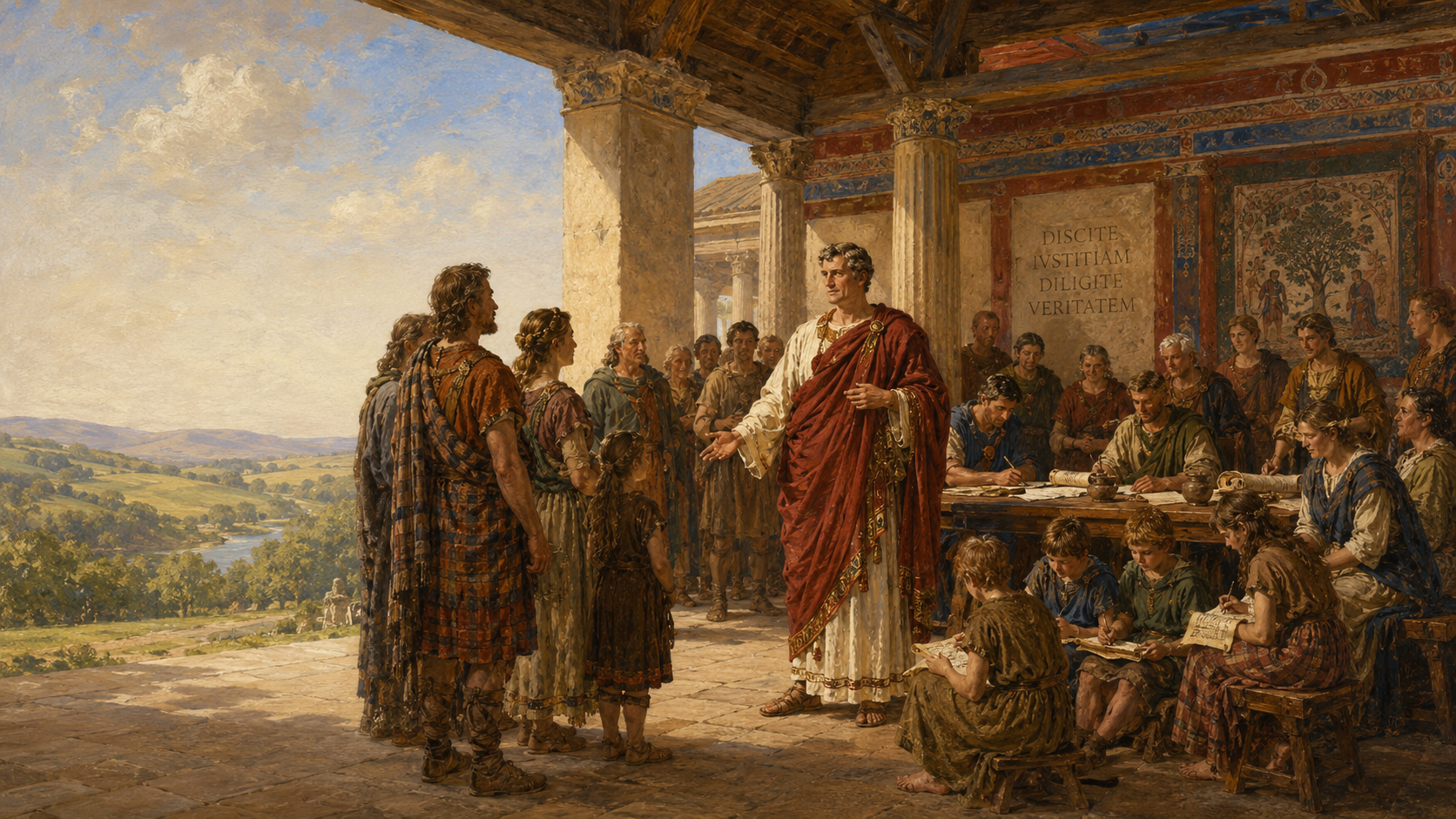 Illustration for Our Island Story Chapter 6, The Last of the Romans