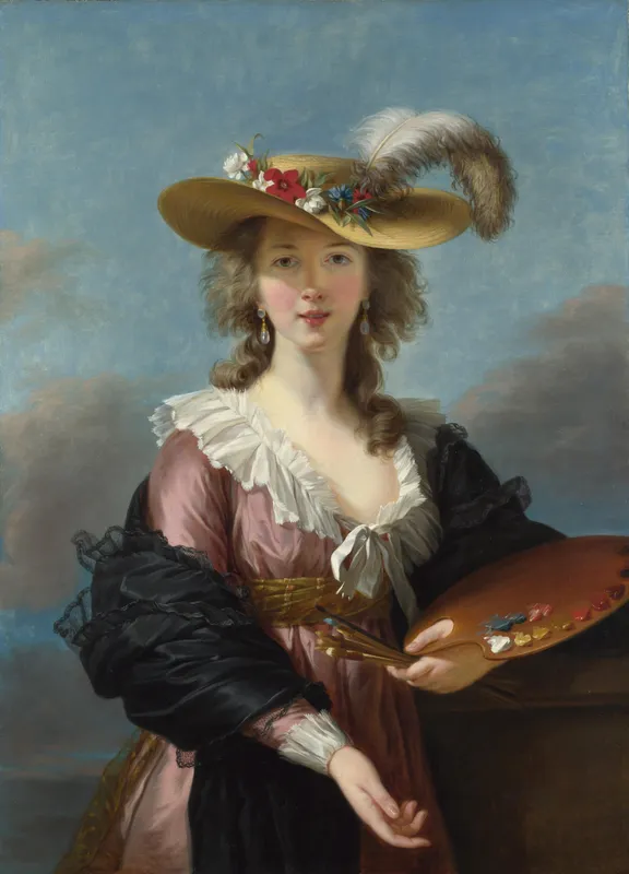 Self-Portrait in a Straw Hat (1782) by Elisabeth Vigee Le Brun