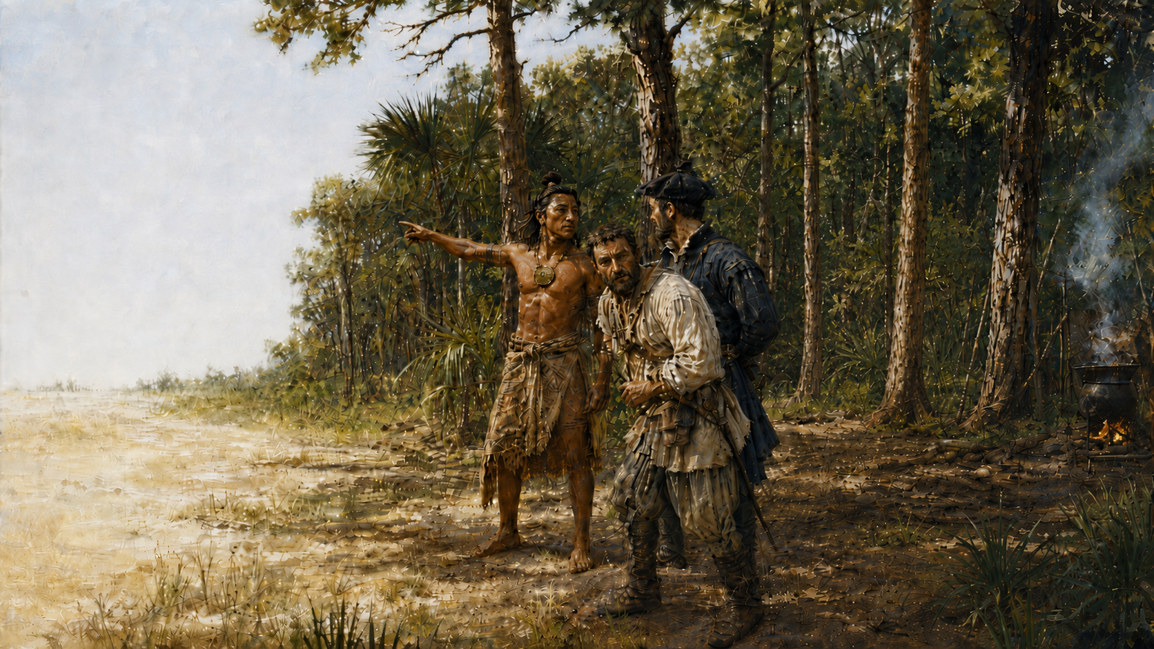Illustration for This Country of Ours Chapter 10, How a Frenchman Avenged the Death of His Countrymen