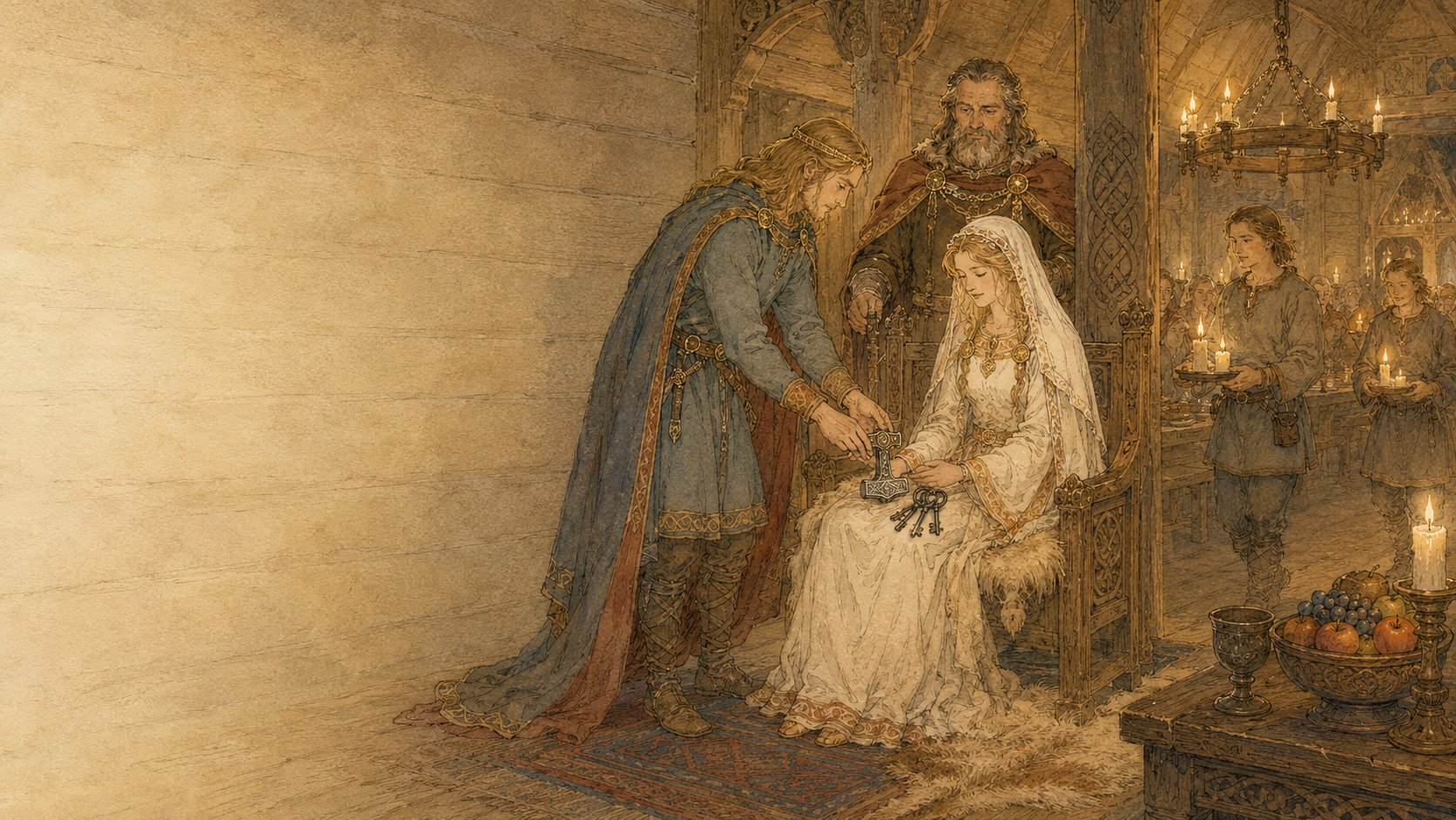 Illustration for Viking Tales Chapter 10, King Harald's Wedding