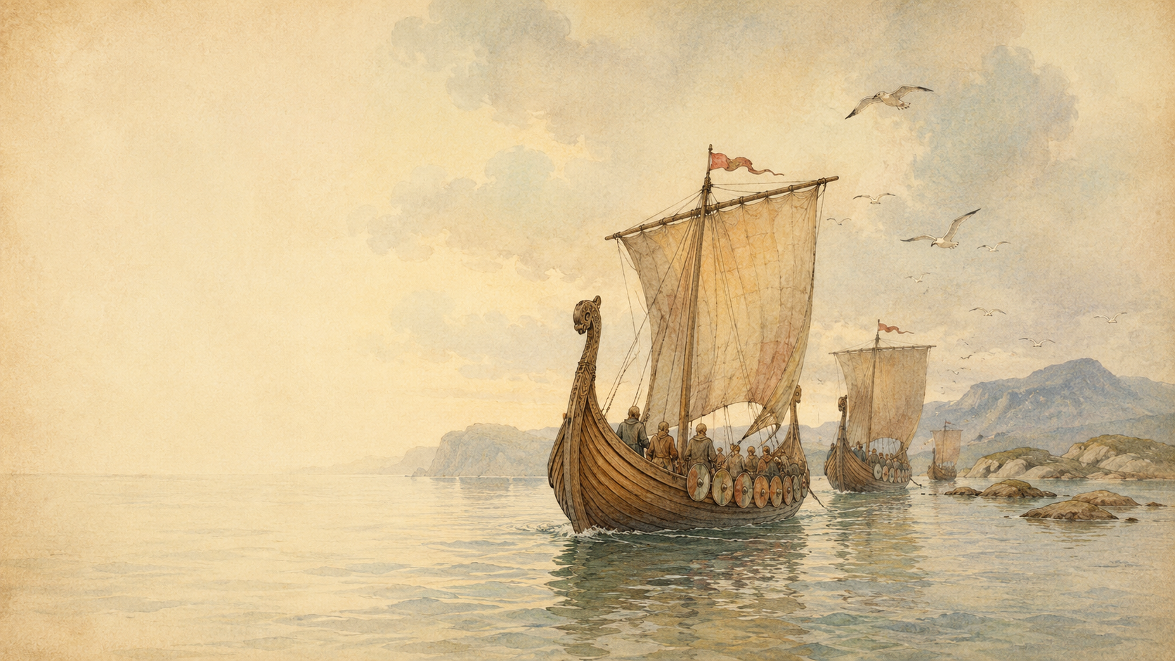 Illustration for Viking Tales Chapter 11, King Harald Goes West-Over-Seas
