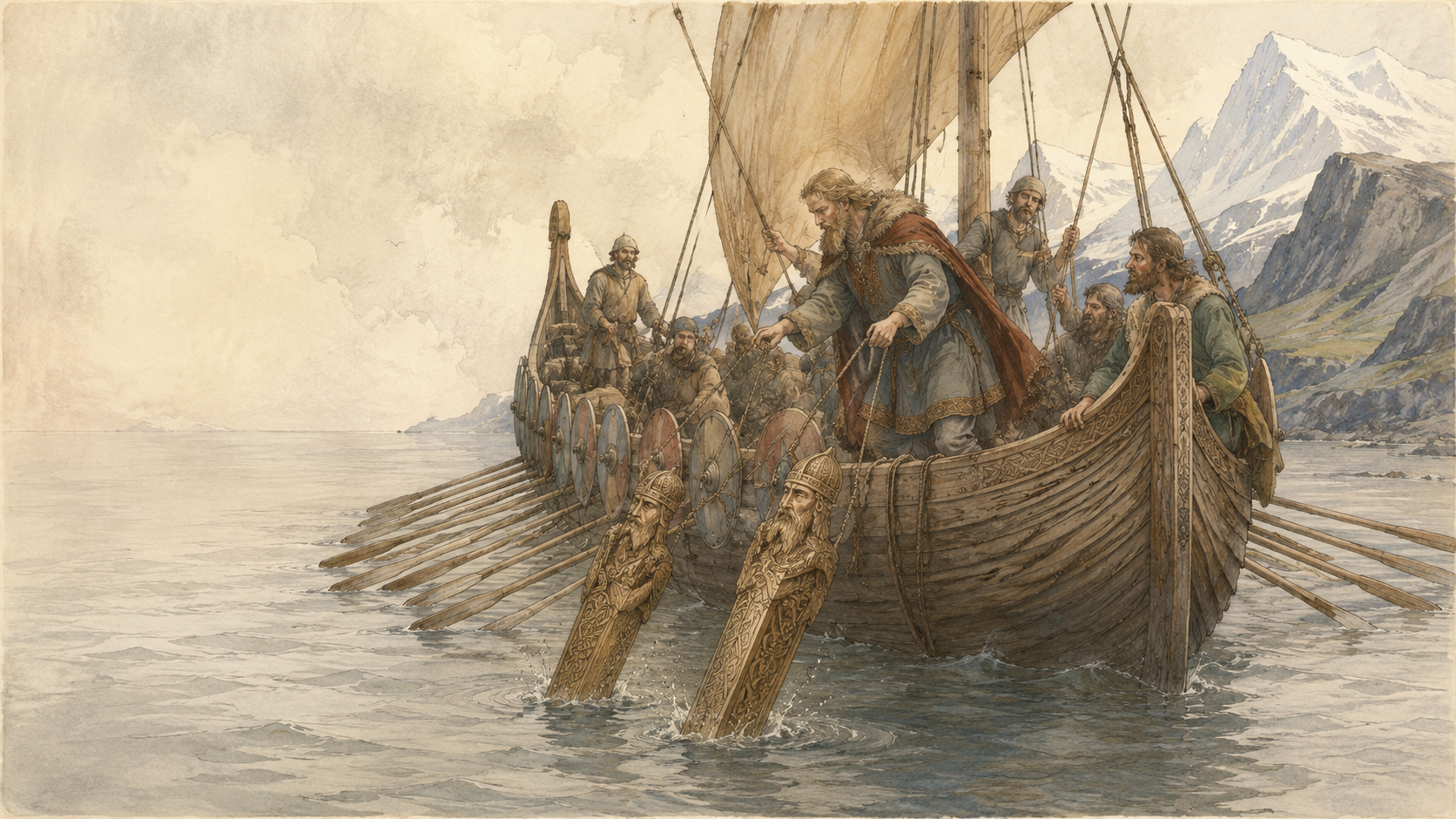 Illustration for Viking Tales Chapter 12, Homes in Iceland