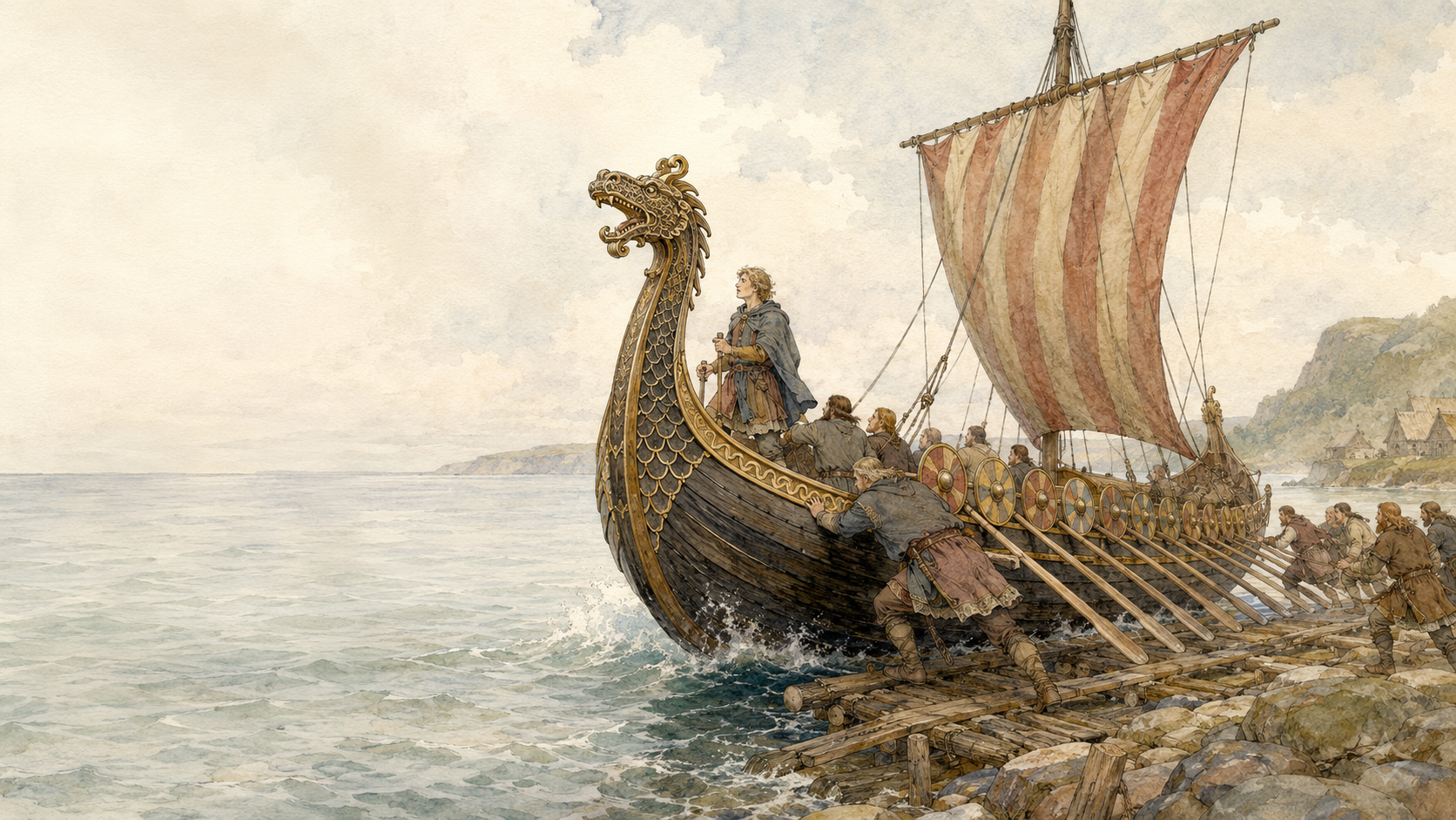 Illustration for Viking Tales Chapter 3, Olaf's Farm