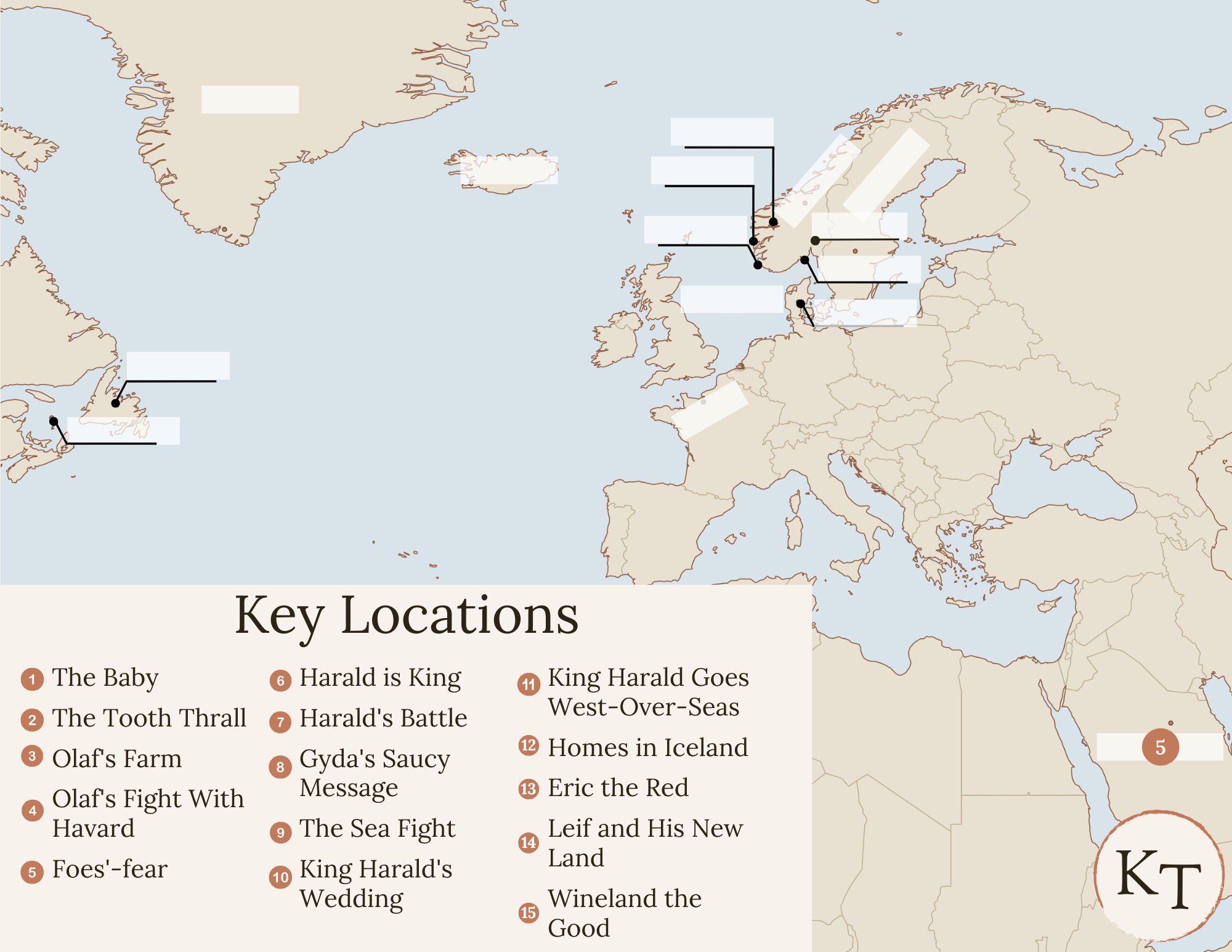 Key Locations map for {book} Chapter 5, with the Arabian Peninsula marked